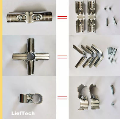 ISO9001 Chrome Plated Pipe Fittings Joint 2 Pipe Montage Bracket (İzolatılmış boru armatürleri)
