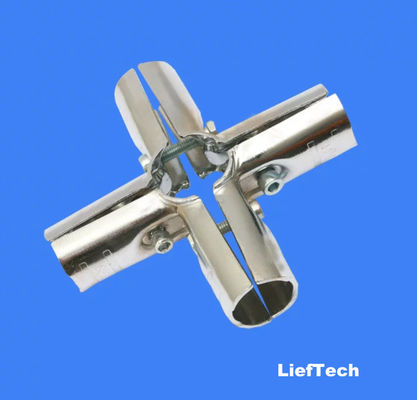 basit yapı Chrome kaplama boru bağlayıcıları 28mm boru için çelik boru armatürleri