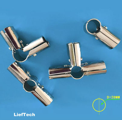 Dökümleme kromlu boru bağlayıcıları Metal boru bağlayıcı T tipi