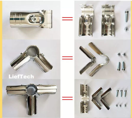 Dökümleme kromlu boru bağlayıcıları Metal boru bağlayıcı T tipi