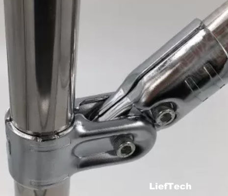 Metal eklemler Chrome kaplama boru bağlantıları ayarlanabilir 40 ~ 60 derece