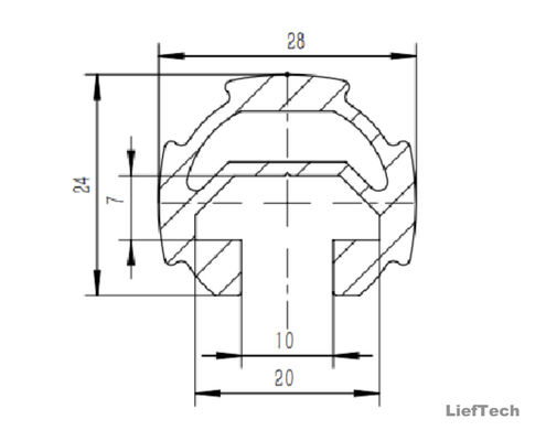 6063 T3-T8 Alüminyum Alaşımlı Boru Anodize Alüminyum Tüp 28mm