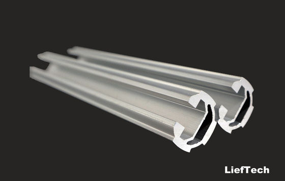 OEM 19mm çaplı anodizasyonlu alüminyum boru boruları oluklu